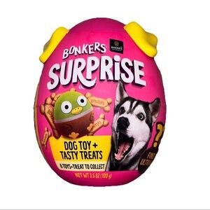 Bonkers Surprise Dog Toy + Treat Egg‎ – NEW Sealed – Exp 7/3/27